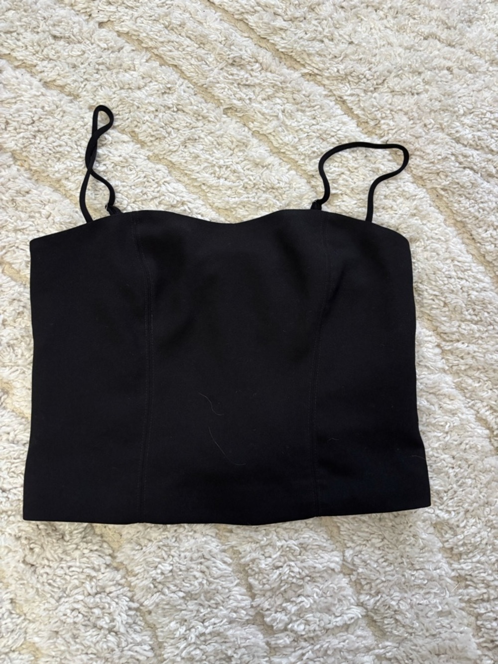 J. Crew Black Spaghetti Strap Bustier Camisole